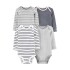 Set de Bodies Carters x4 Talle RN Gris striped