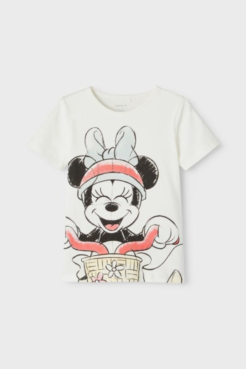 Camiseta De Minnie Mouse Estampada White Alyssum