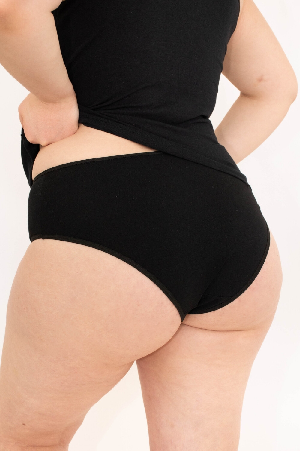 Culotte tiro bajo algodón Noel Negro