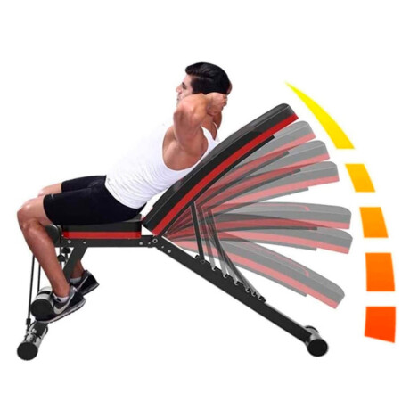 Banco Pesas Inclinado Abdominal Piernas Plegable +acc Gym004002