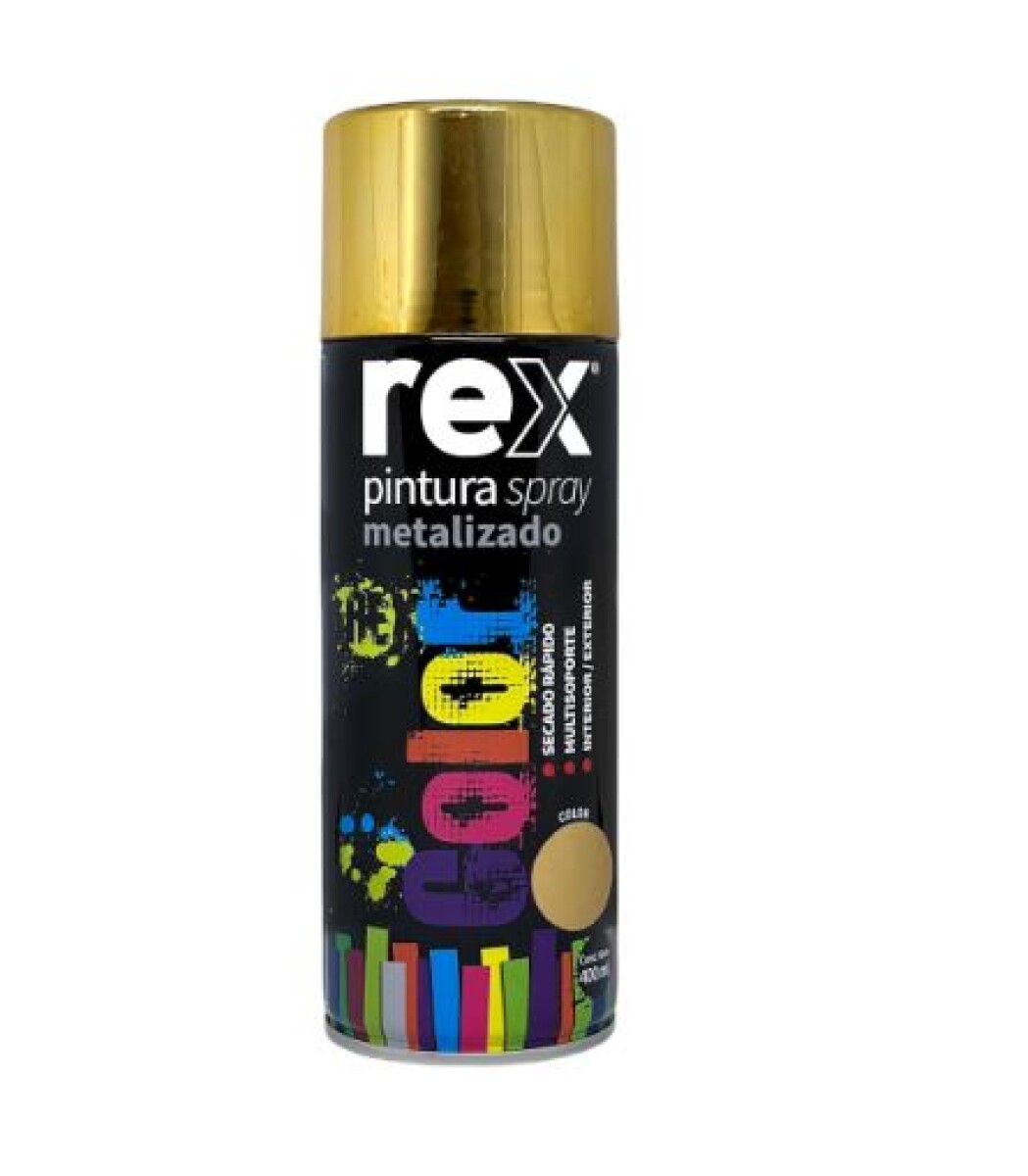Pintura Aerosol Spray Colores Metalizados Secado Rápido - Oro 
