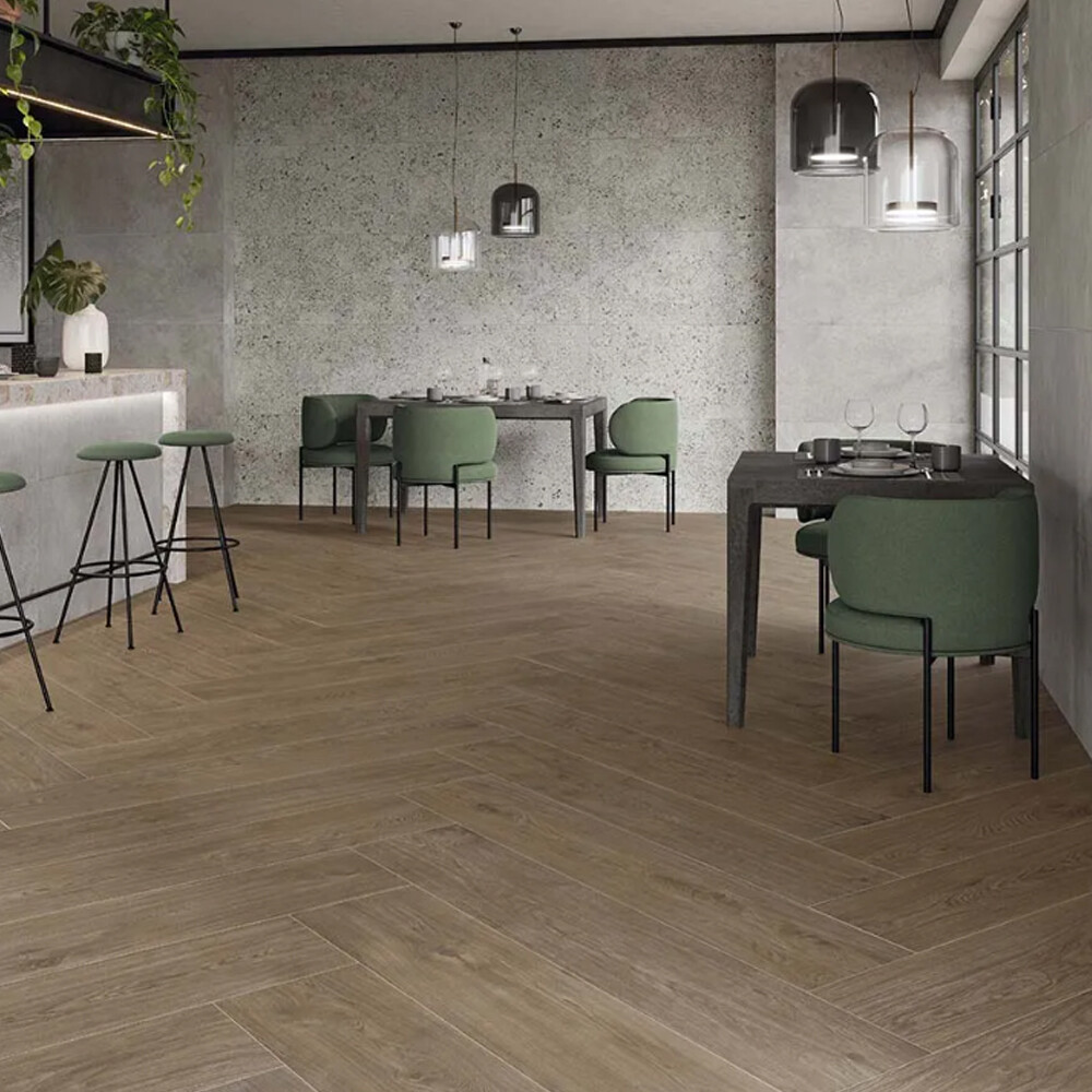PORCELANATO ESMALTADO MADERADO TYLER NOGAL RECTIFICADO "A" 30X150 CM Porcelanato Esmaltado Maderado Tyler Nogal Rectificado "a" 30x150 Cm