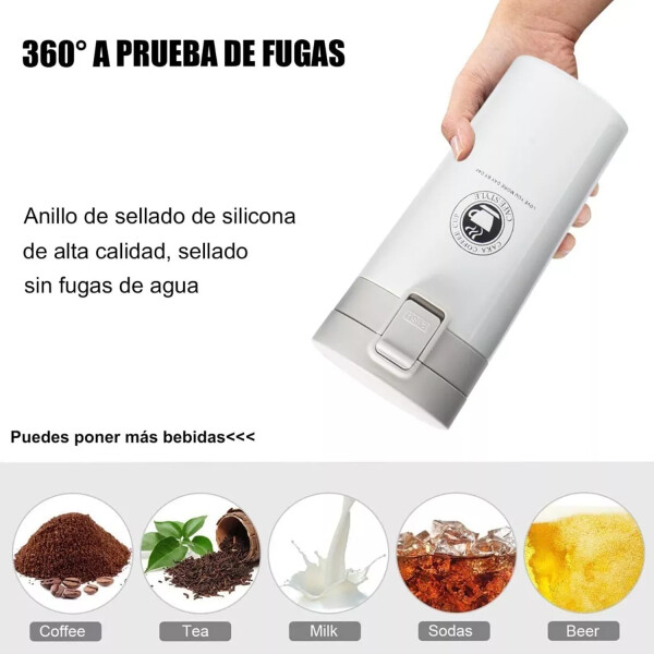 Vaso Térmico Para Cafe Y Te 350ml BLANCO