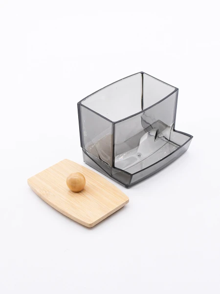 CAJA ORGANIZADORA TAPA DE BAMBU GRIS