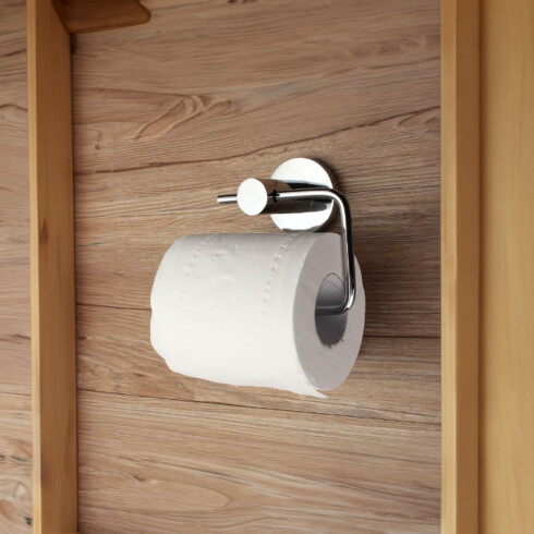 PORTA ROLLO ACCESORIO METAL LINIA ZINC COLOR CROMO BRILLO CROMO