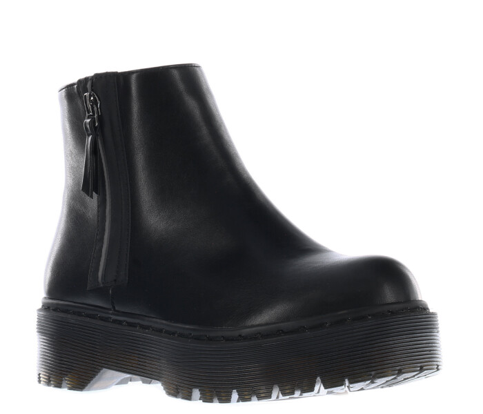 Bota ZETA estilo chelsea en charol Black pu