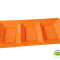 Bandeja Biodegradable Rectangular x3 Unidades Naranja