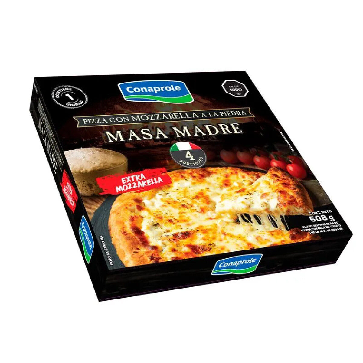 PIZZA EXTRA MUZZARELLA MASA MADRE CONAPROLE 500G 