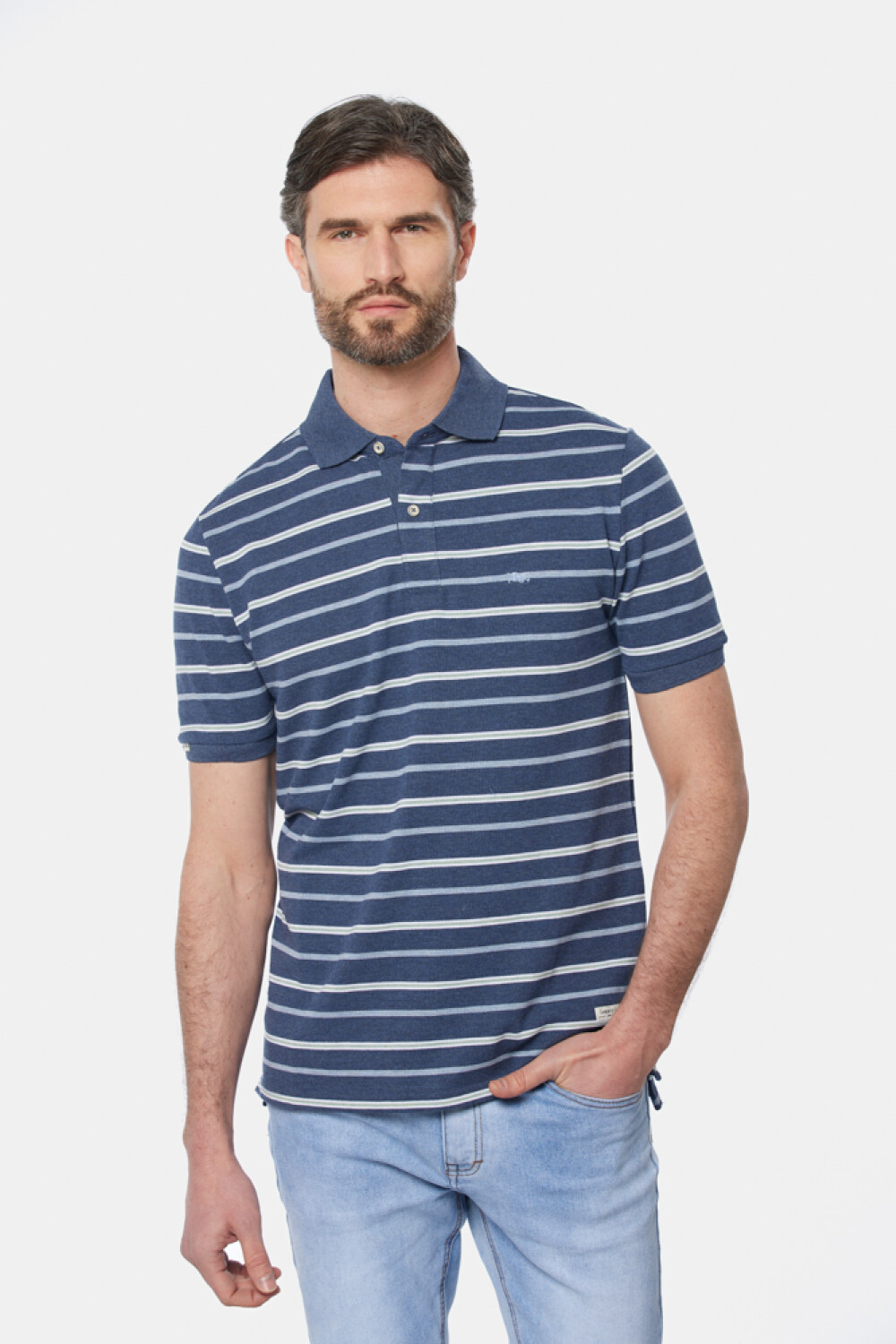 REMERA POLO PIQUE Azul