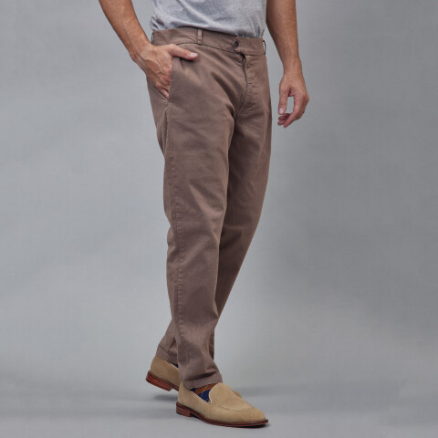 Pantalón de gabardina sport Beige oscuro
