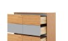 Cómoda 6 Cajones - Madera Maciza Pino/Gris - Square Cómoda 6 Cajones - Madera Maciza Pino/Gris - Square