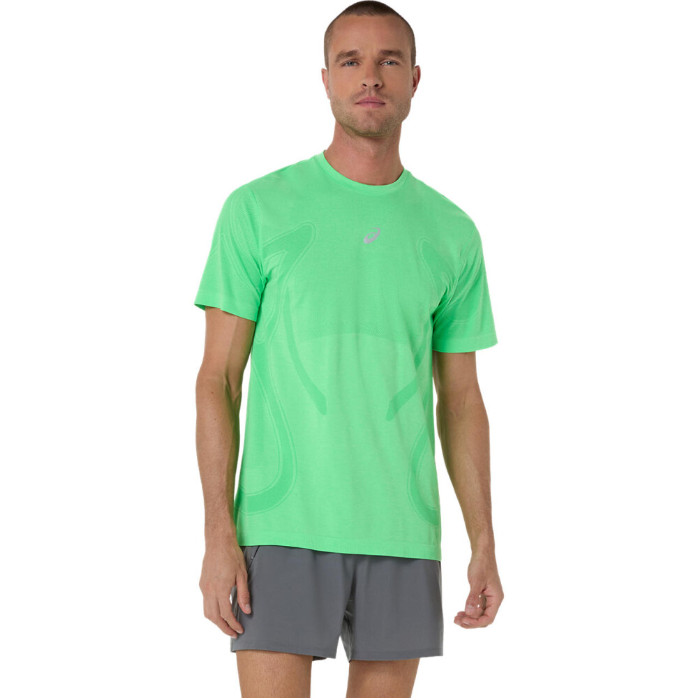 Polo Running Road Seamless Ss Top C Hombre Vital Green/illuminate Green