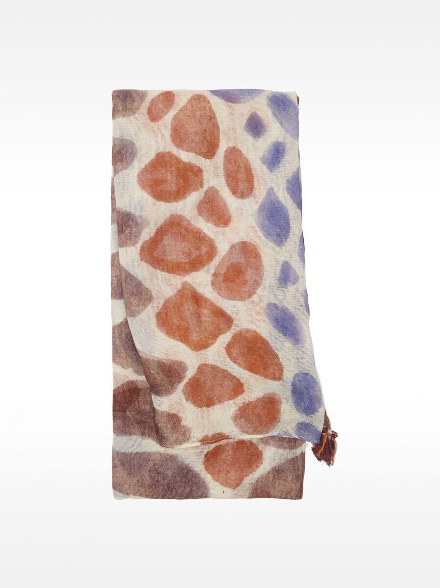 Pañuelo Estampado De Mezcla De Lino - multicolor 