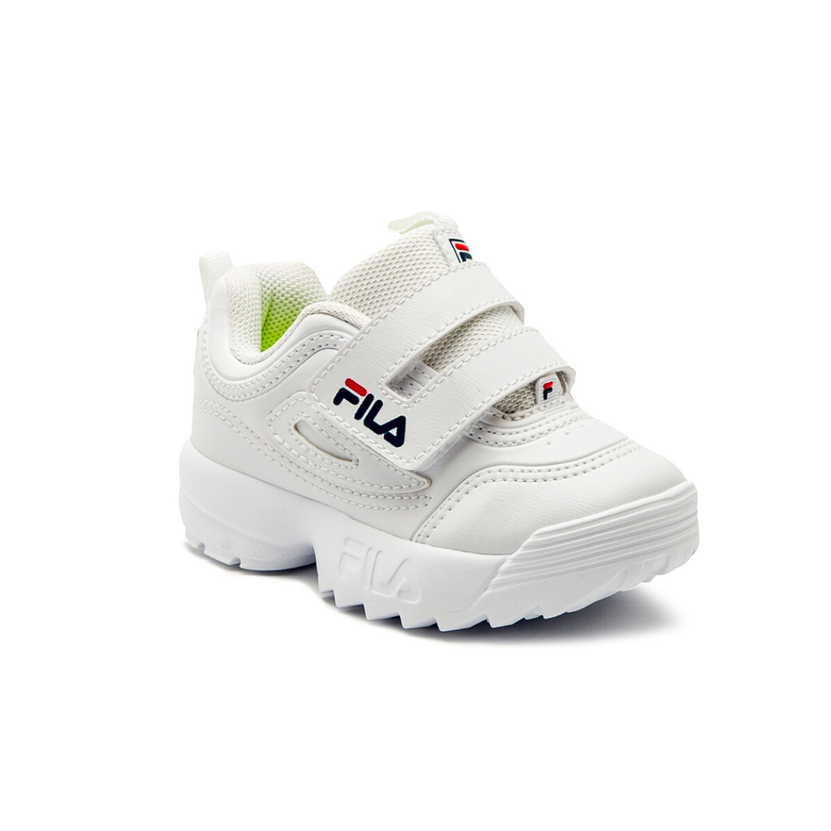 Championes Bebé Fila Disruptor Con Velcro - Blanco-marino 