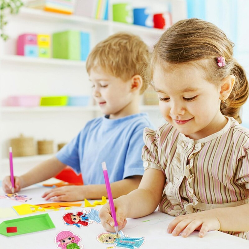 Set Creativo de Stickers Diamantes Princesas