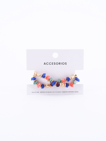 PULSERA PIEDRAS DORADO