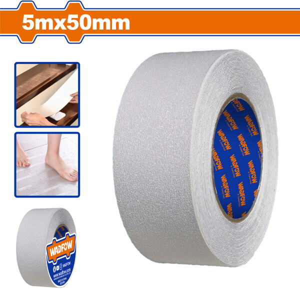 CINTA ANTI DESLIZANTE 5MT X 50 MM TRANSPARENTE WADFOW WPN3550 CINTA ANTI DESLIZANTE 5MT X 50 MM TRANSPARENTE WADFOW WPN3550