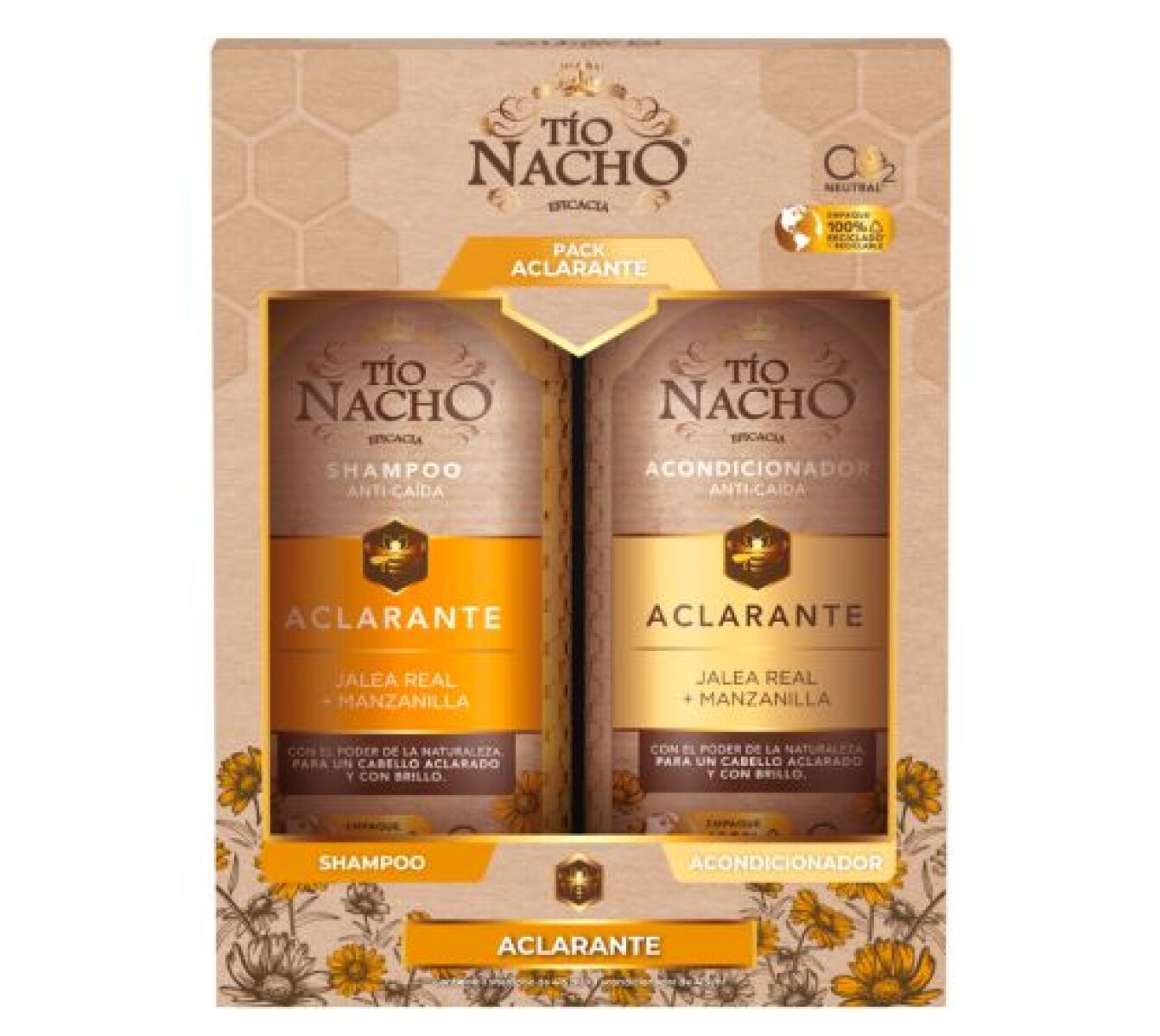 Tio Nacho Pack Aclarante Shampoo 415ml + Acondicionador 415ml – Pack cuidado capilar