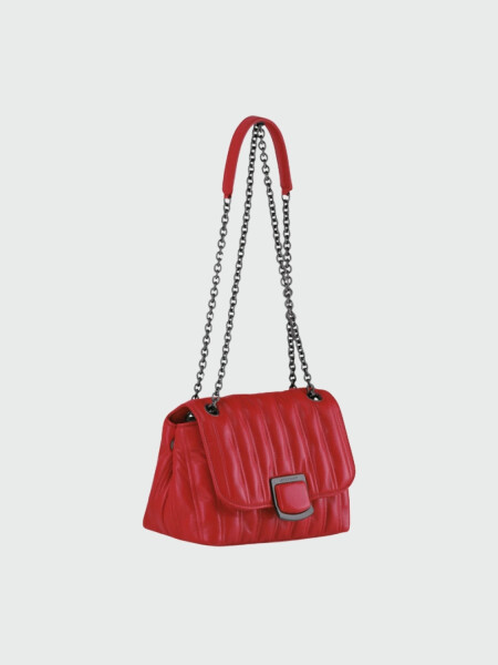 Longchamp -CROSSBODY BRIOCHE S LEATHER Rojo