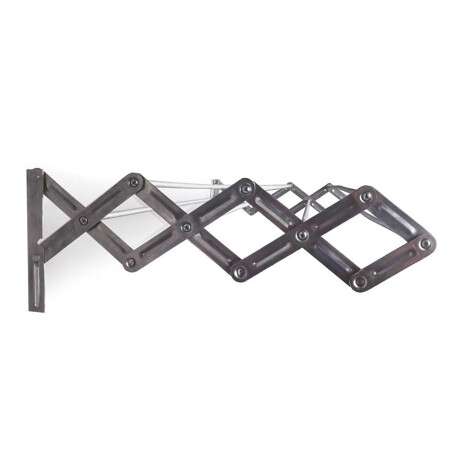 Tendedero Tender Plegable Ropa p/ Pared 1Mt en Aluminio Mor Plateado