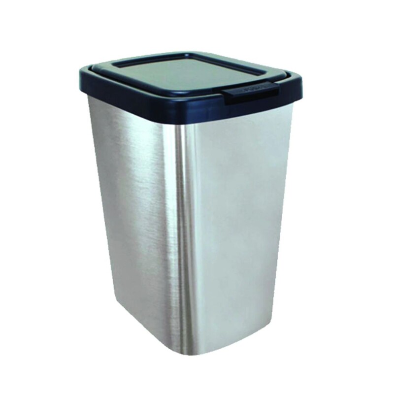 Papelera tapa click 9 plástico lts GRIS