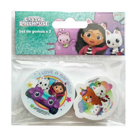 Pack x 2 Goma de Borrar La Casa De Gabby 4 cm U