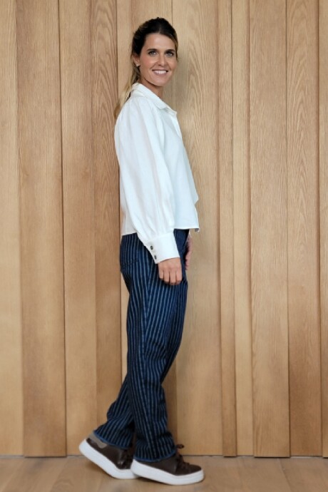 Jean Milán Stripped raya azul