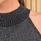 Musculosa Pipa Negro Lurex