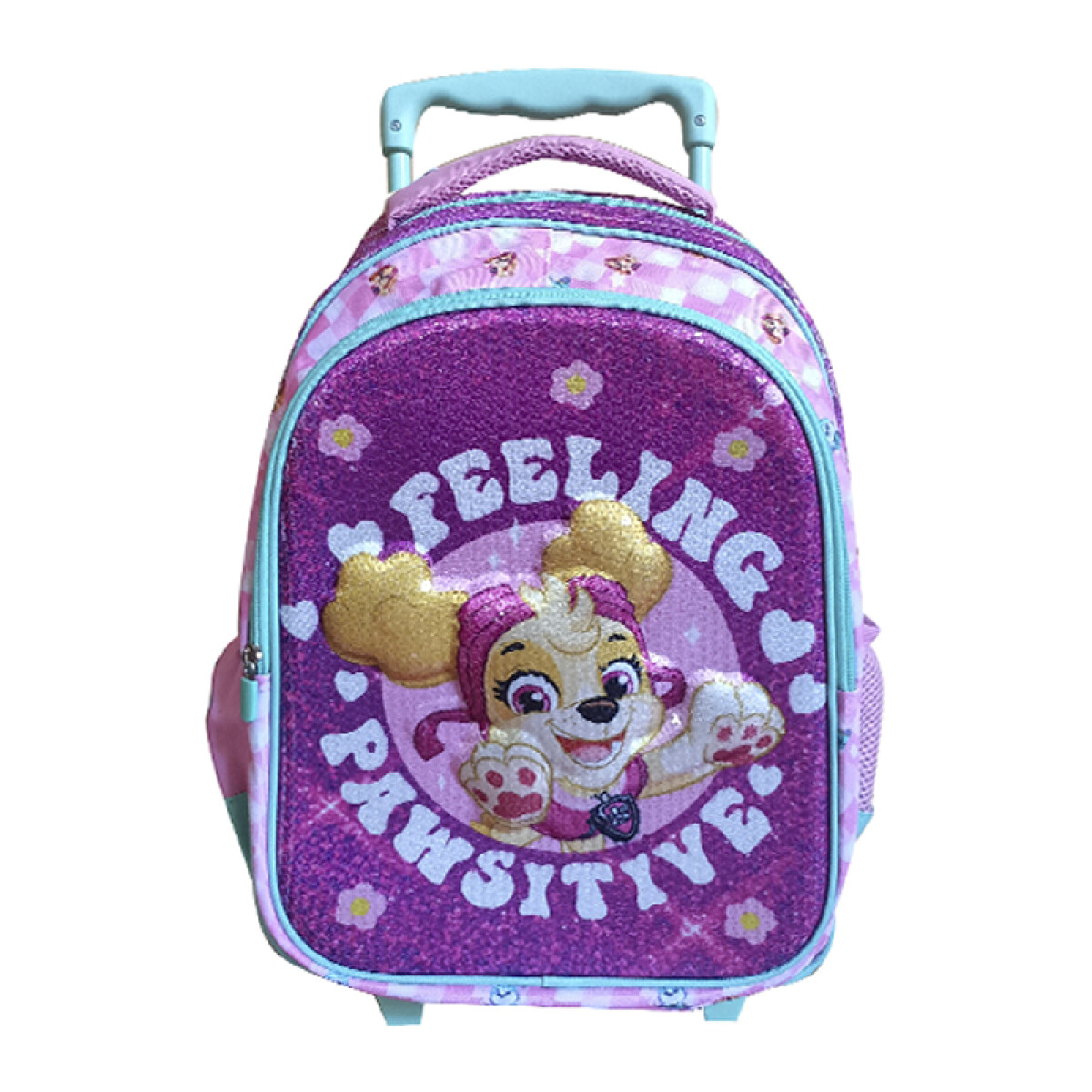 Mochila Infantil 3D con Carro Paw Patrol Tafeta Grande 40 x 30 cm - PURPURA 