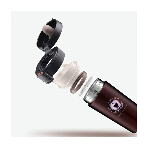 Vaso Térmico 350ml C/ Tapa Abre Facil Cafe Te Agua Y+ Variante Color Bordo