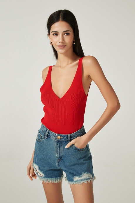 Musculosa Marlui Rojo Coral