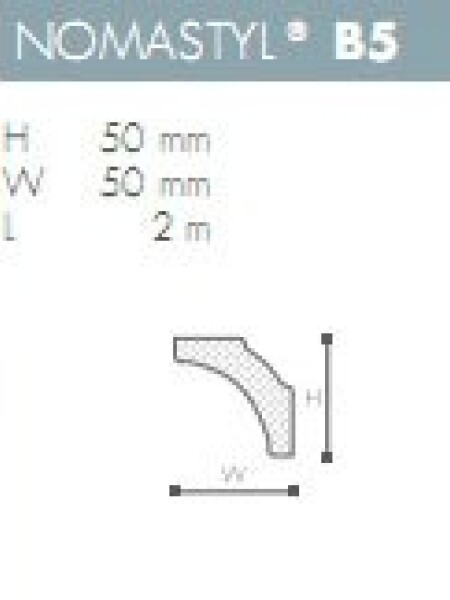 MOLDURA POLIESTIRENO NOMASTYL- B5 - 2 mts - N/A
