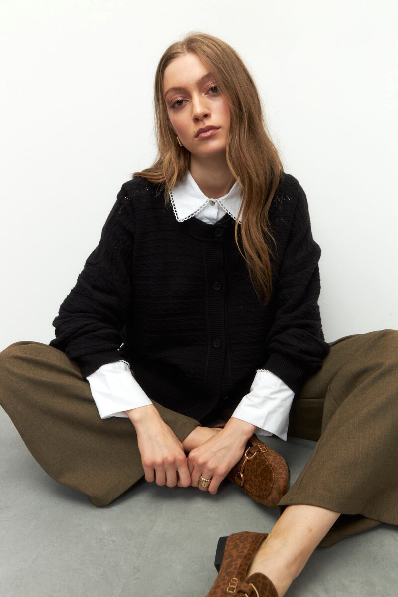 CARDIGAN TEO Negro