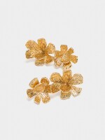 Pendientes Largos Flor dorado