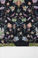Pañuelo estampado floral búlgaro negro