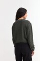 Sweater en punto waffle AZUL PIEDRA