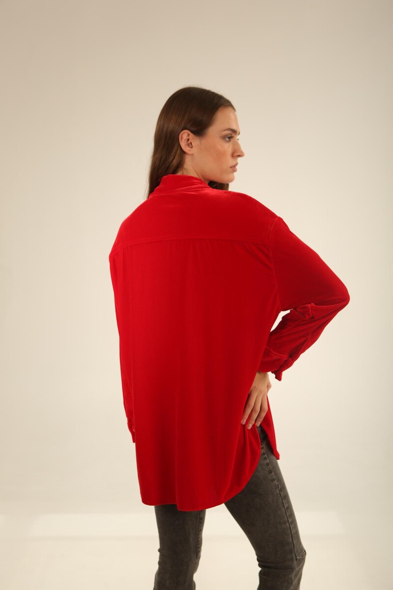 Camisa Bimba Velvet Rojo