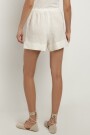 SHORTS LINEN ELASTIC WAIST Natural