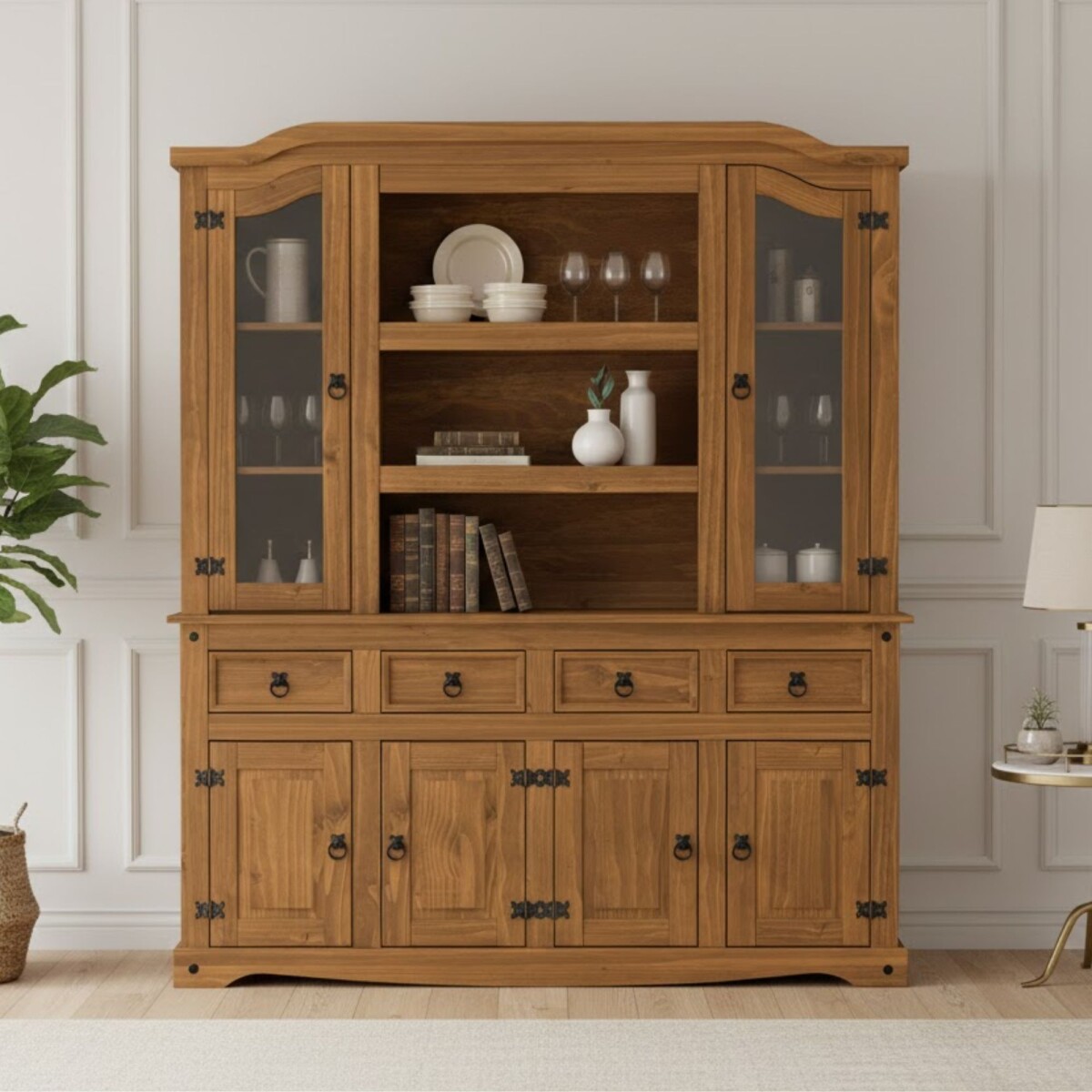 Modular Cristalero 6P4C Línea Naturale - Roble 