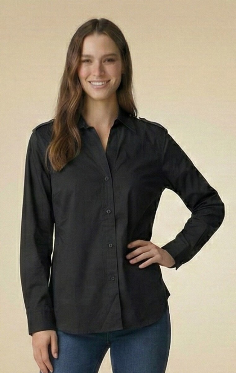 Camisa Casual. - Negro 