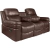 Sofá Reclinable PU marrón 3 cuerpos Sofá Reclinable PU marrón 3 cuerpos