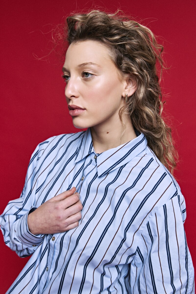 CAMISA VIÑAS Celeste