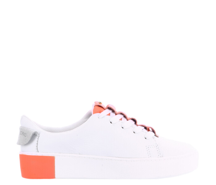 Championes de Mujer Bottero Acordonado Blanco - Rosado Coral