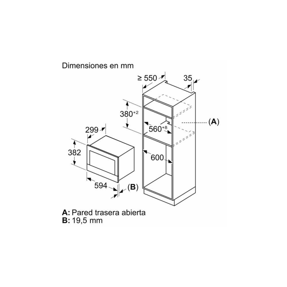 Microondas de empotrar Bosch BFR7221B1 Gourmet Microondas de empotrar Bosch BFR7221B1 Gourmet
