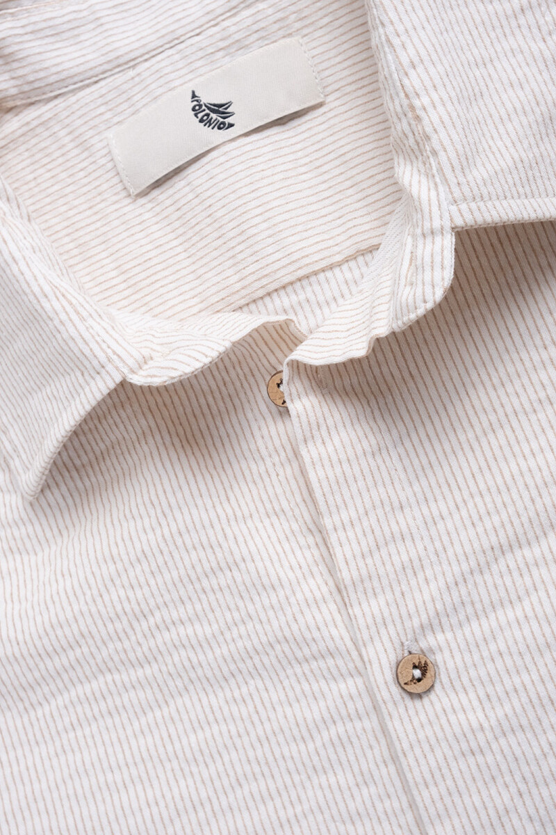 FEDE LONG SLEEVE SHIRT Beige Pol