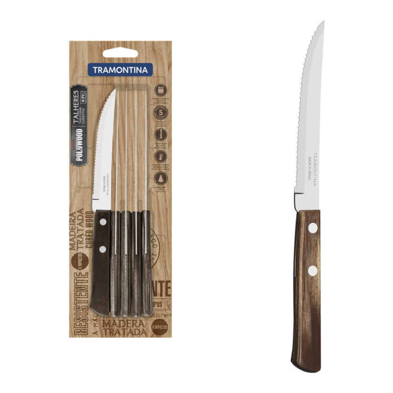 CUCHILLO DE ASADO POLYWOOD LINE X 6 - 21100/695 CUCHILLO DE ASADO POLYWOOD LINE X 6 - 21100/695