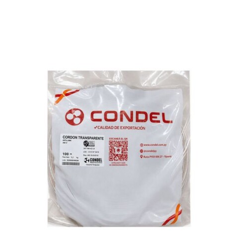 CABLE CORDON 2X0,50MM2 TRANSP. CONDEL CABLE CORDON 2X0,50MM2 TRANSP. CONDEL