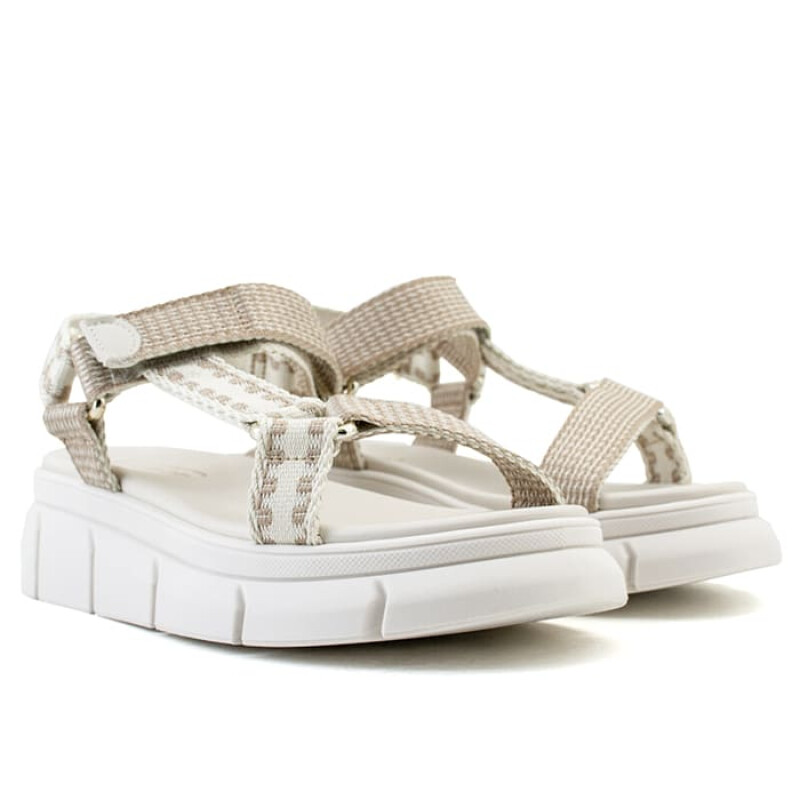 Sandalias - Moleca - Moleca Sandalia con pulsera y tira de Mujer - 5483.103-375 Beige-blanco