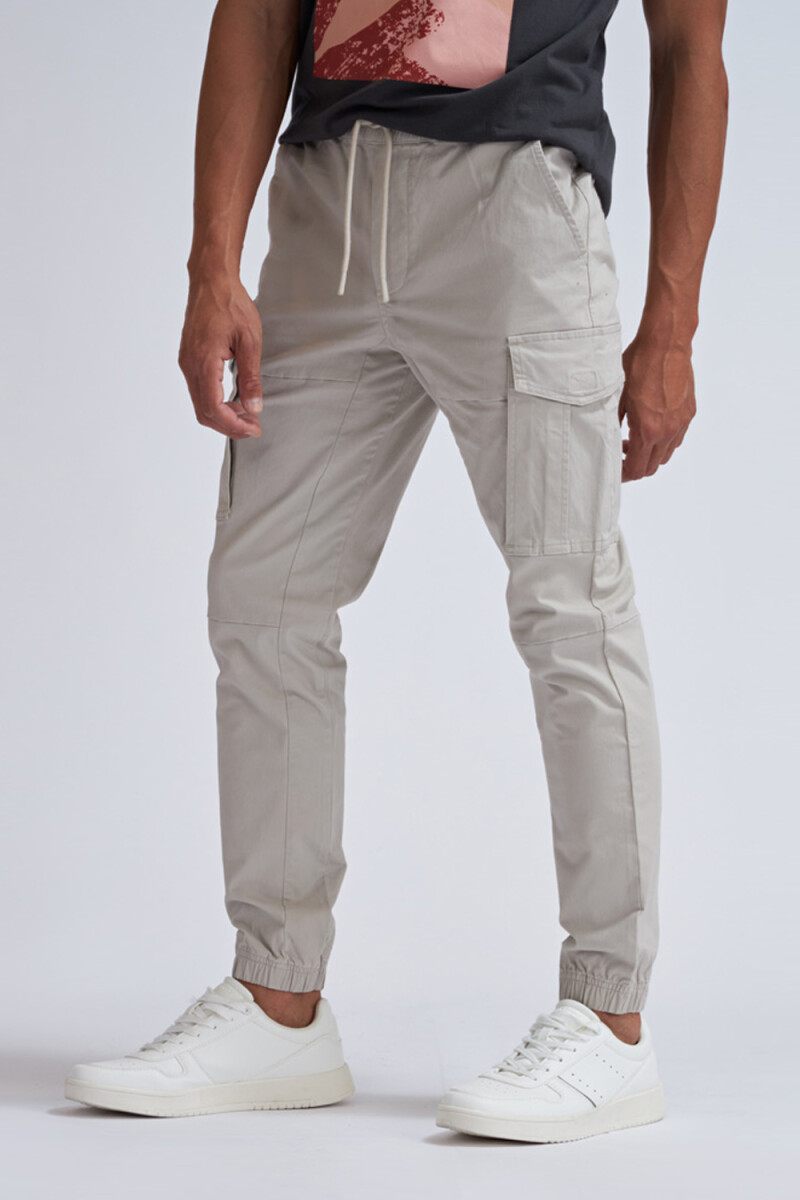 Pantalón cargo jogger Gris Claro
