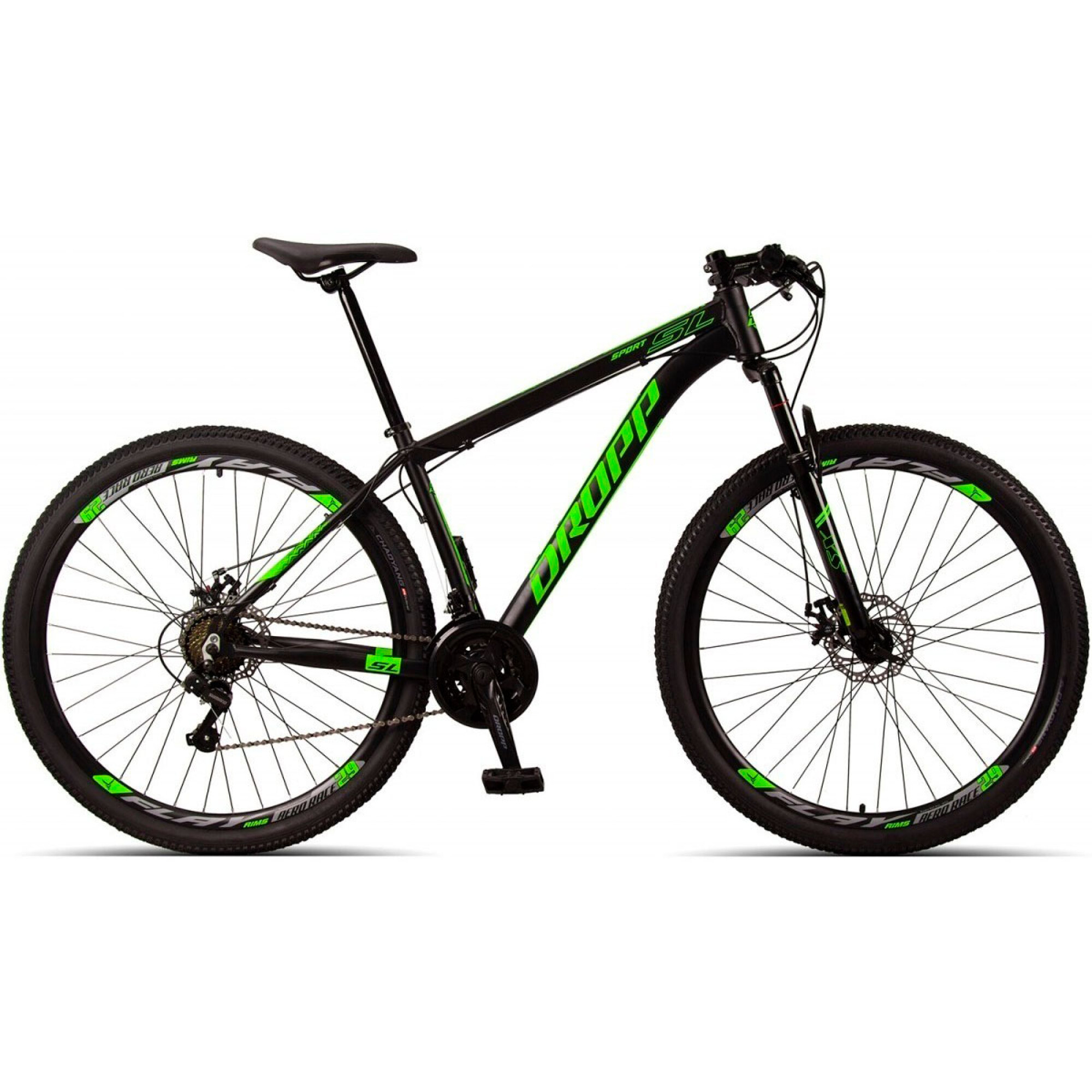 Bicicleta Montaña Dropp Rodado 29 Aluminio Cambios Shimano - Negro Verde —  El Rey del entretenimiento